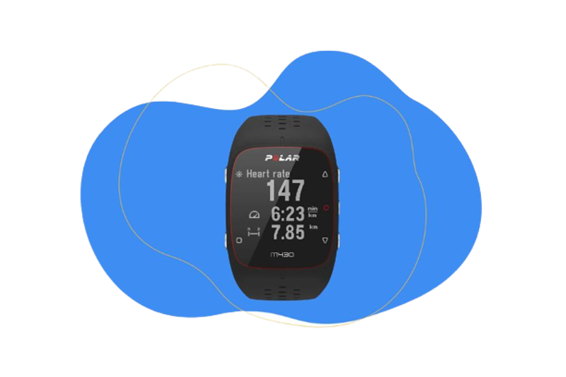 Вы можете увидеть Polar M430.